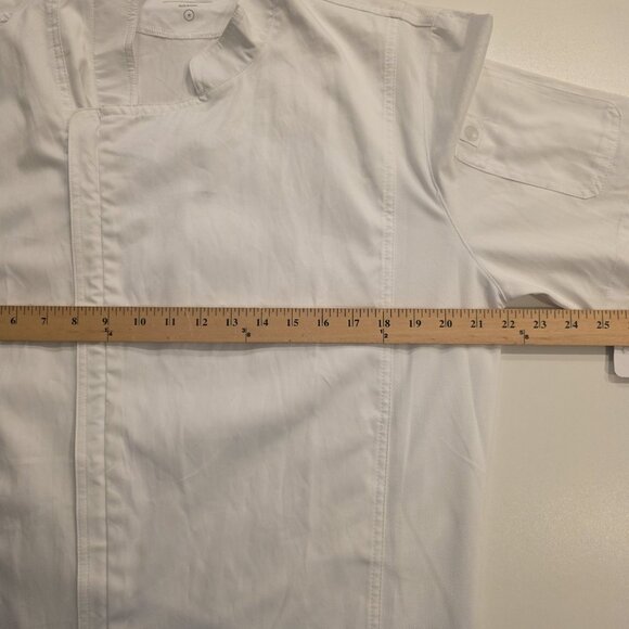 Chef Works Rochester Chef Coat White Vented Sides Pockets Mens Medium NEW NWT - Picture 13 of 14